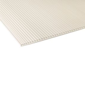 Ariel Clear Polycarbonate Multiwall Roofing sheet (L)1.22m (W)1220mm (T)4mm