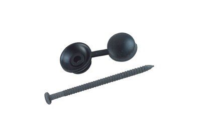 Ariel Coroline Black Metal & PVC Roofing screw, Pack of 20