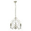 Arielle Pendant Satin Ivory Antique brass effect 3 Lamp Ceiling light
