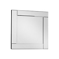 Aripa Clear Rectangular Art Deco Frameless Mirror (H)36cm (W)36cm