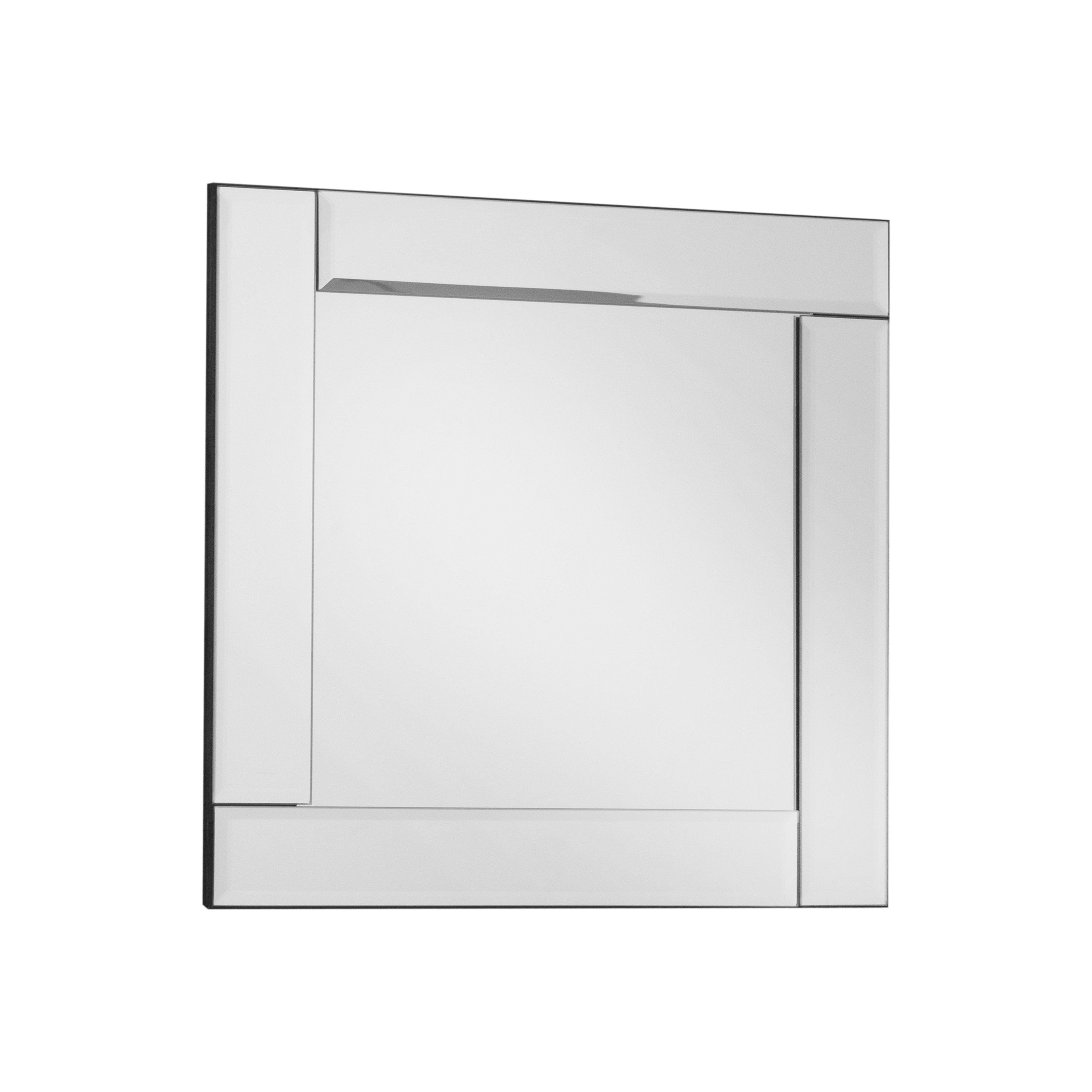 Aripa Clear Rectangular Art Deco Frameless Mirror (H)36cm (W)36cm