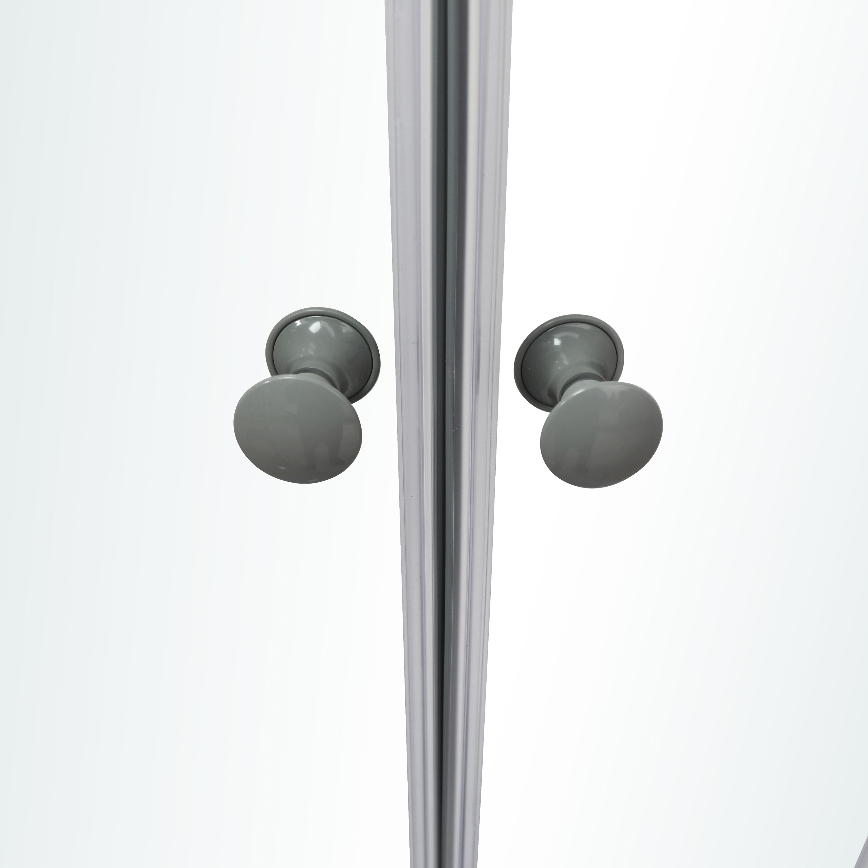 Arkell Framed Clear glass Silver effect Quadrant Shower enclosure - Corner entry double sliding door (W)80cm (D)80cm