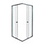 Arkell Square grey frame Square Shower enclosure with Corner entry double sliding door (W)800mm (D)800mm