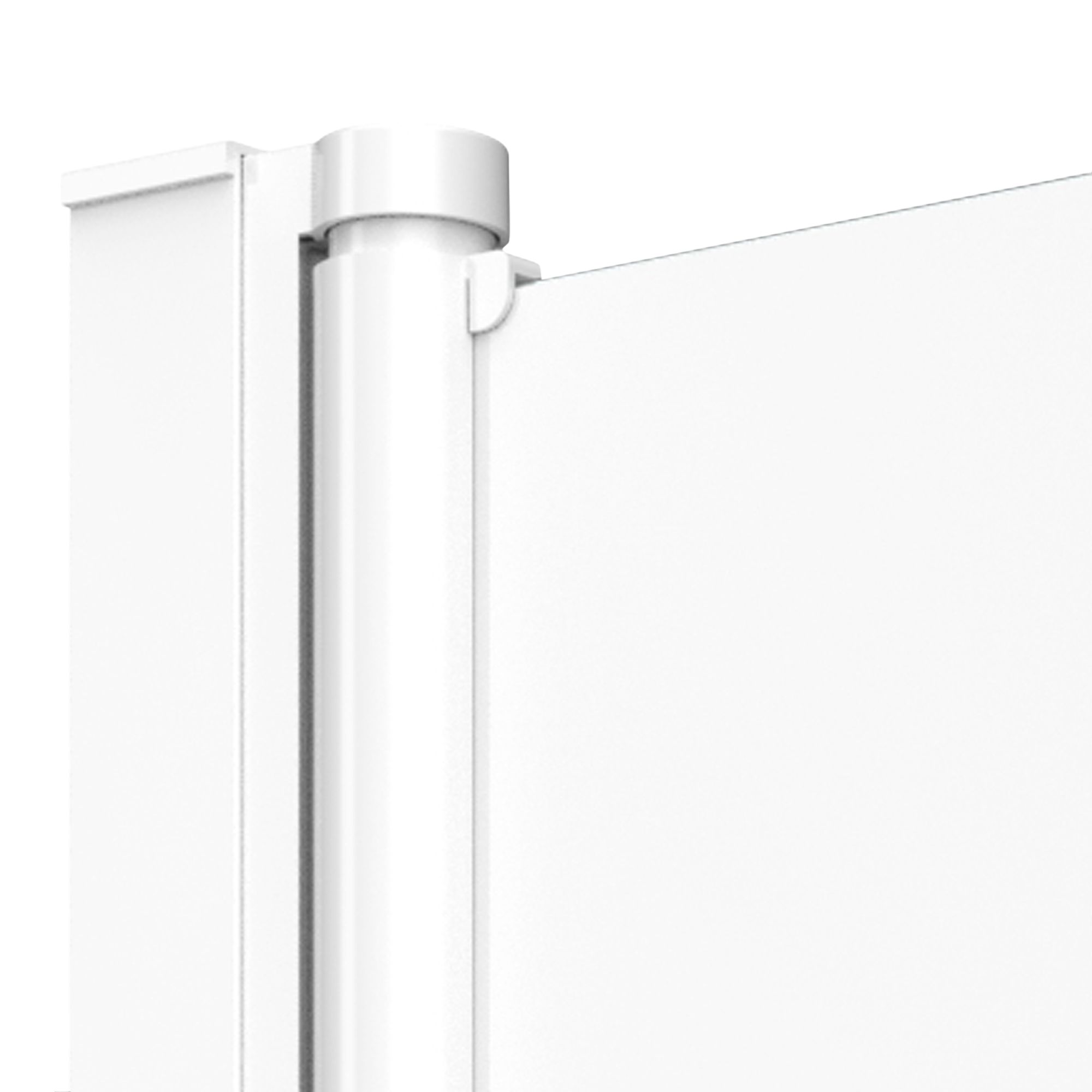 Arkell Straight Serigraph Frosted glass White Bath screen (W) 750mm (H) 1300mm