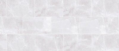 Arlington marble Mist Matt High definition Stone effect Ceramic Wall & floor Tile, Pack of 6, (L)498mm (W)298mm