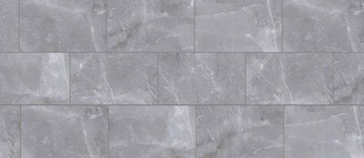 Arlington marble Silver Matt High definition Stone effect Ceramic Wall & floor Tile Sample