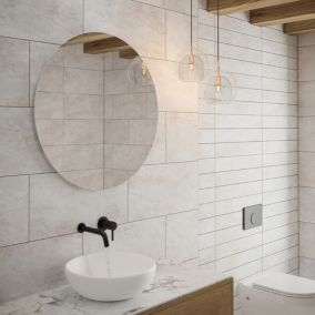Arlo Flint Matt Stone effect Ceramic Wall Tile, Pack of 5, (L)600mm (W)300mm