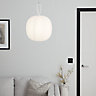 Armanty White Chrome effect Pendant ceiling light, (Dia)300mm