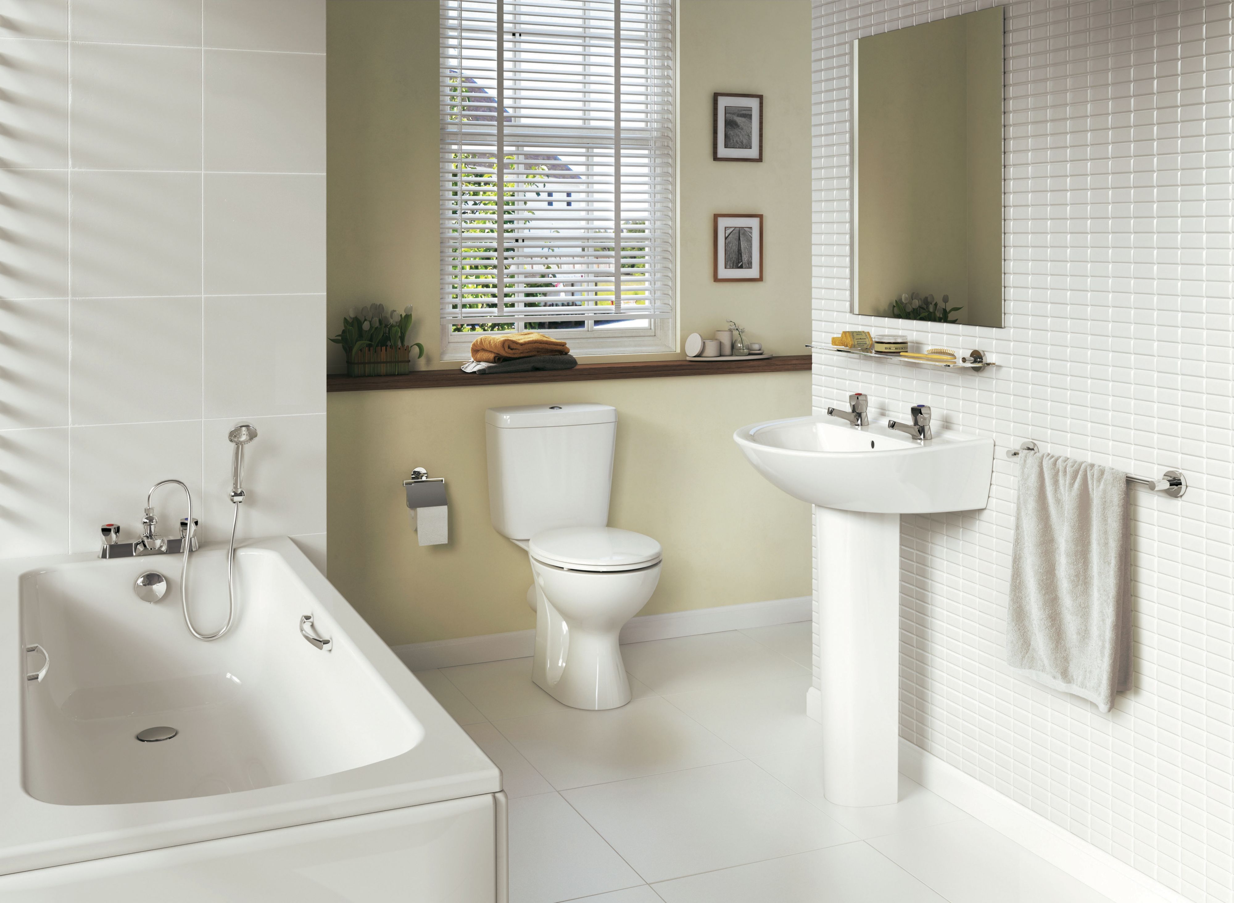 Ideal Standard i.life Compact Basin and Pedestal 50cm 1 Tap Hole - 3