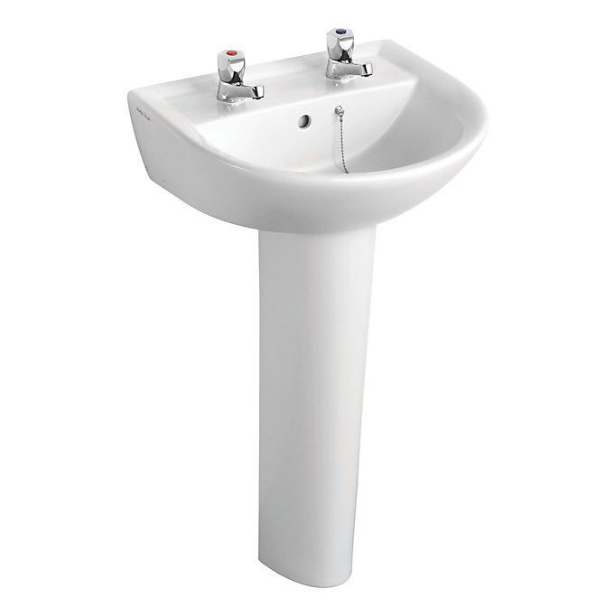 Ideal Standard i.life Compact Basin and Pedestal 50cm 1 Tap Hole
