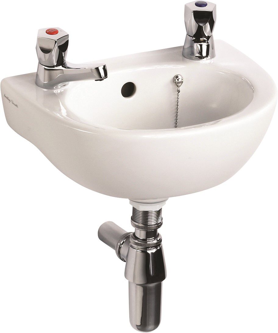 Armitage Shanks Sandringham 21 White D-shaped Wall-mounted Cloakroom Basin (W)45cm