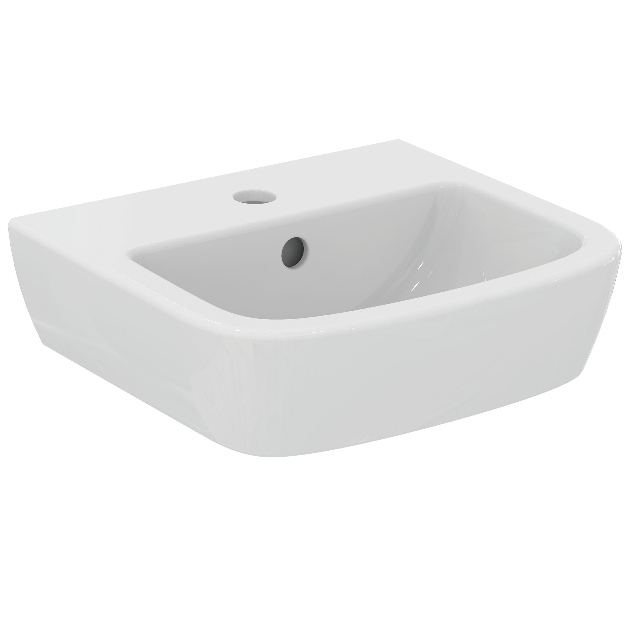 Armitage Shanks Tempo White Dshaped Wallmounted Cloakroom Basin (W