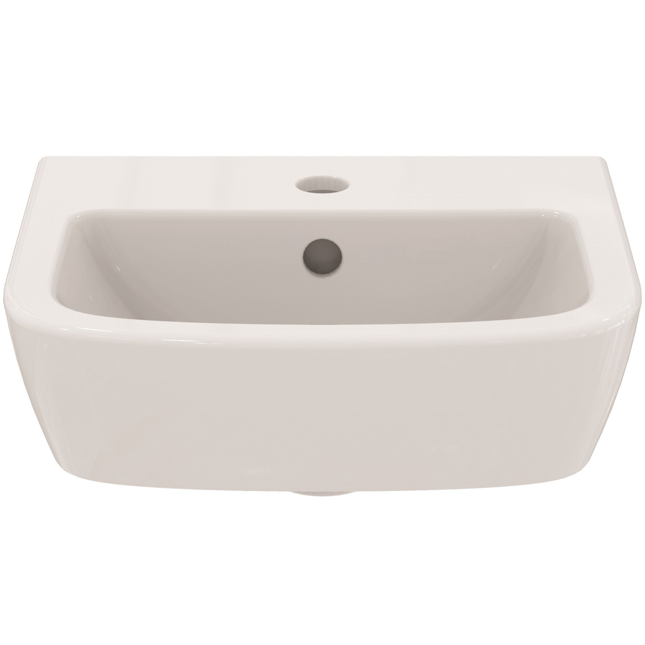 Armitage Shanks Tempo White Dshaped Wallmounted Cloakroom Basin (W