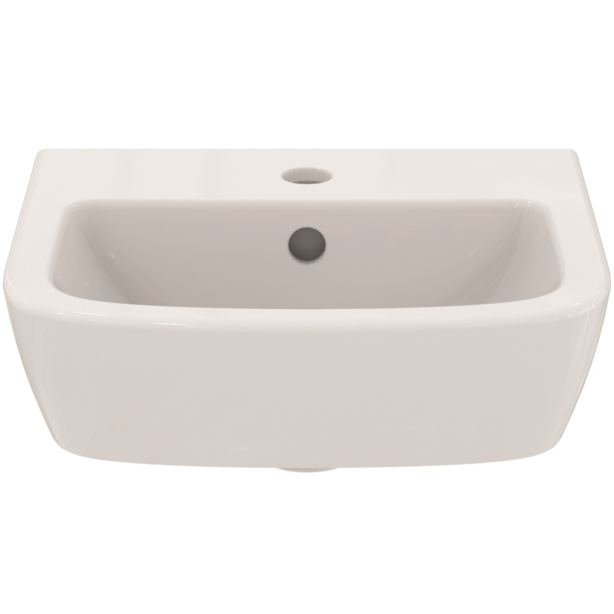 Armitage Shanks Tempo White D-shaped Wall-mounted Cloakroom Basin (W)40cm