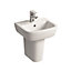 Armitage Shanks Tempo White D-shaped Wall-mounted Cloakroom Basin (W)40cm