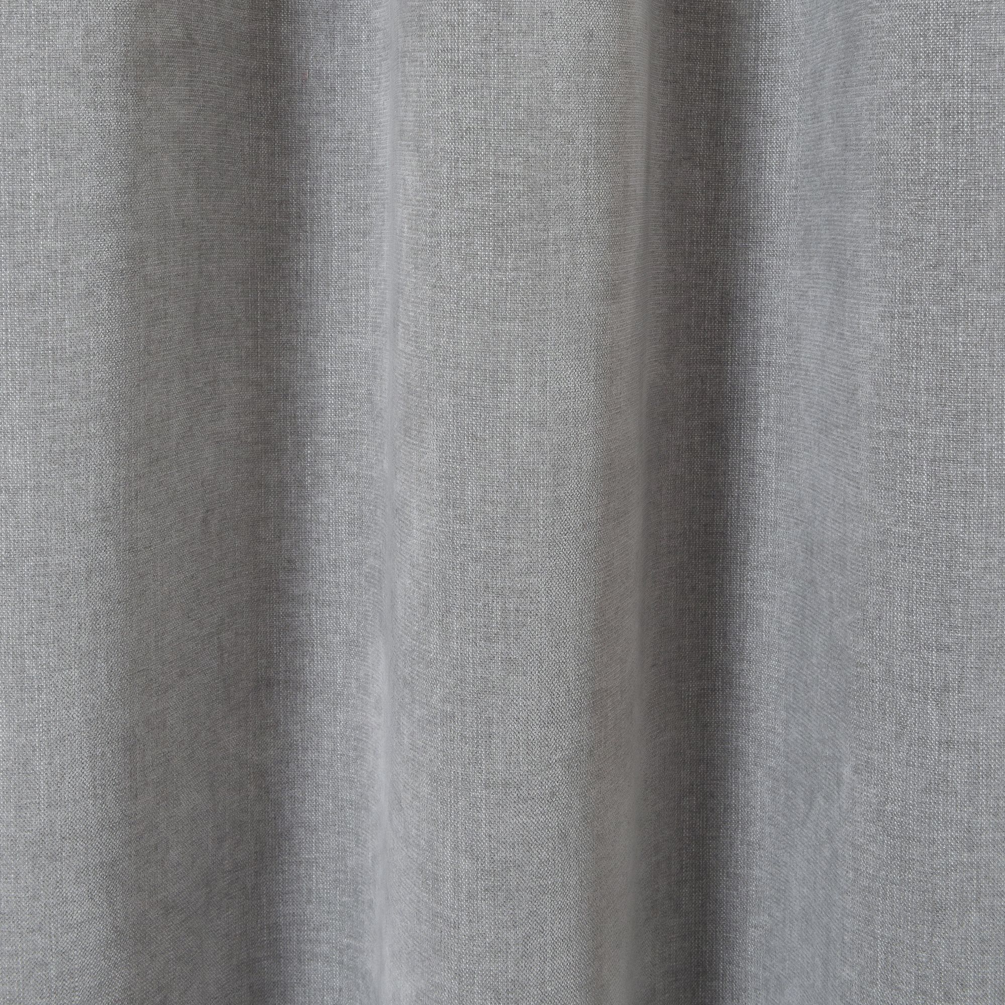 Arntzen Grey Plain woven Lined Eyelet Curtain (W)167cm (L)183cm, Pair