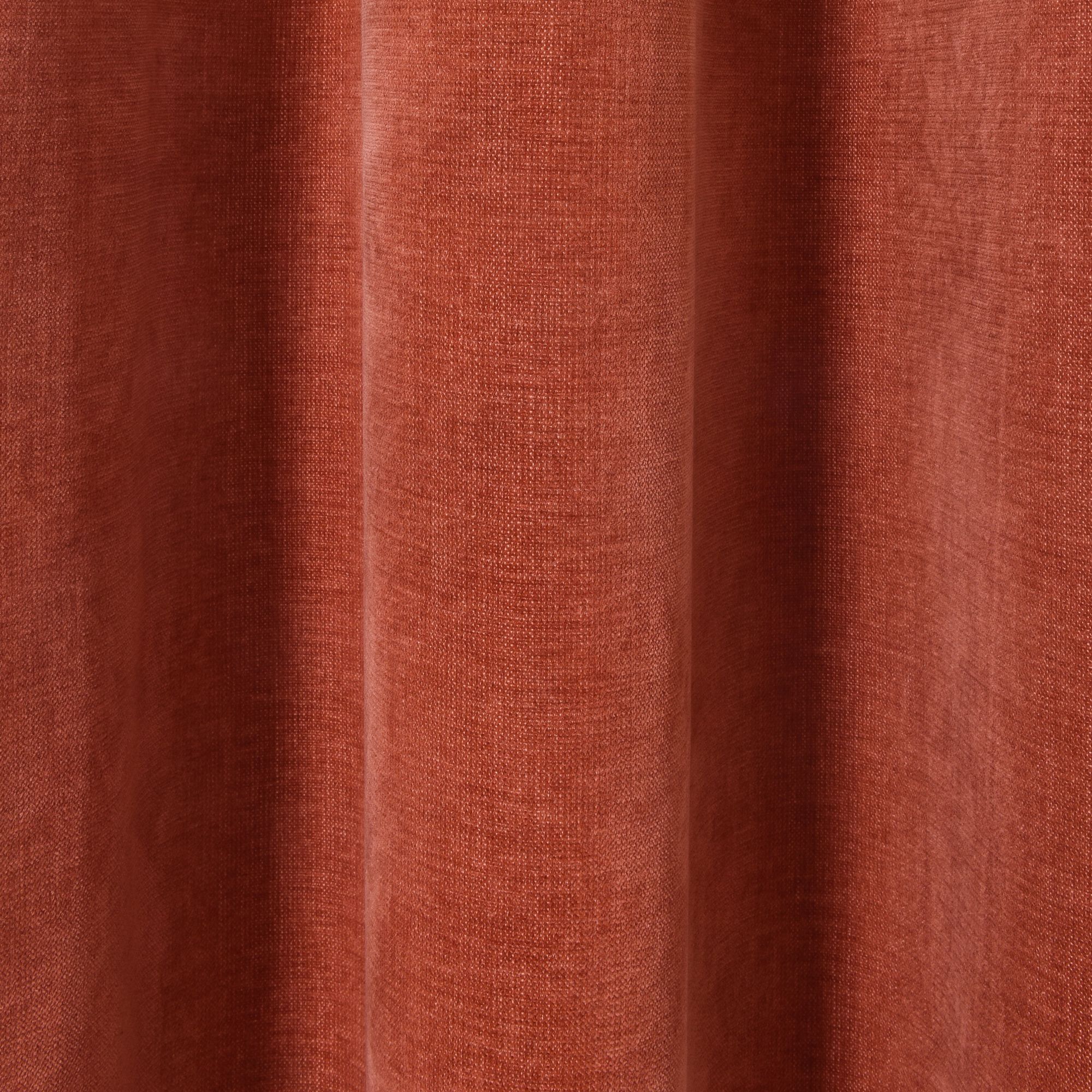 Arntzen Terracotta Plain woven Lined Eyelet Curtain (W)228cm (L)228cm, Pair