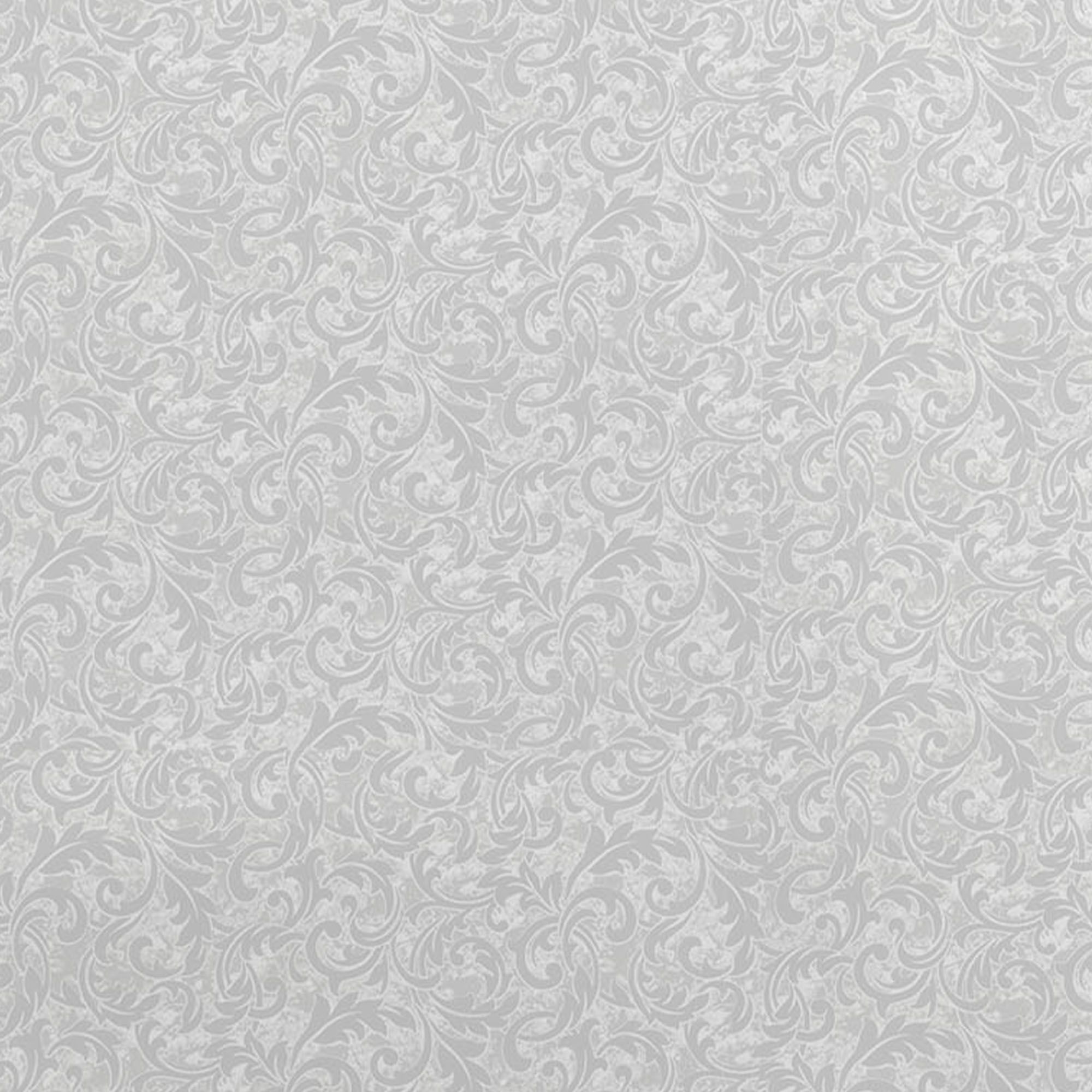 Aroa White Scroll Textured Wallpaper