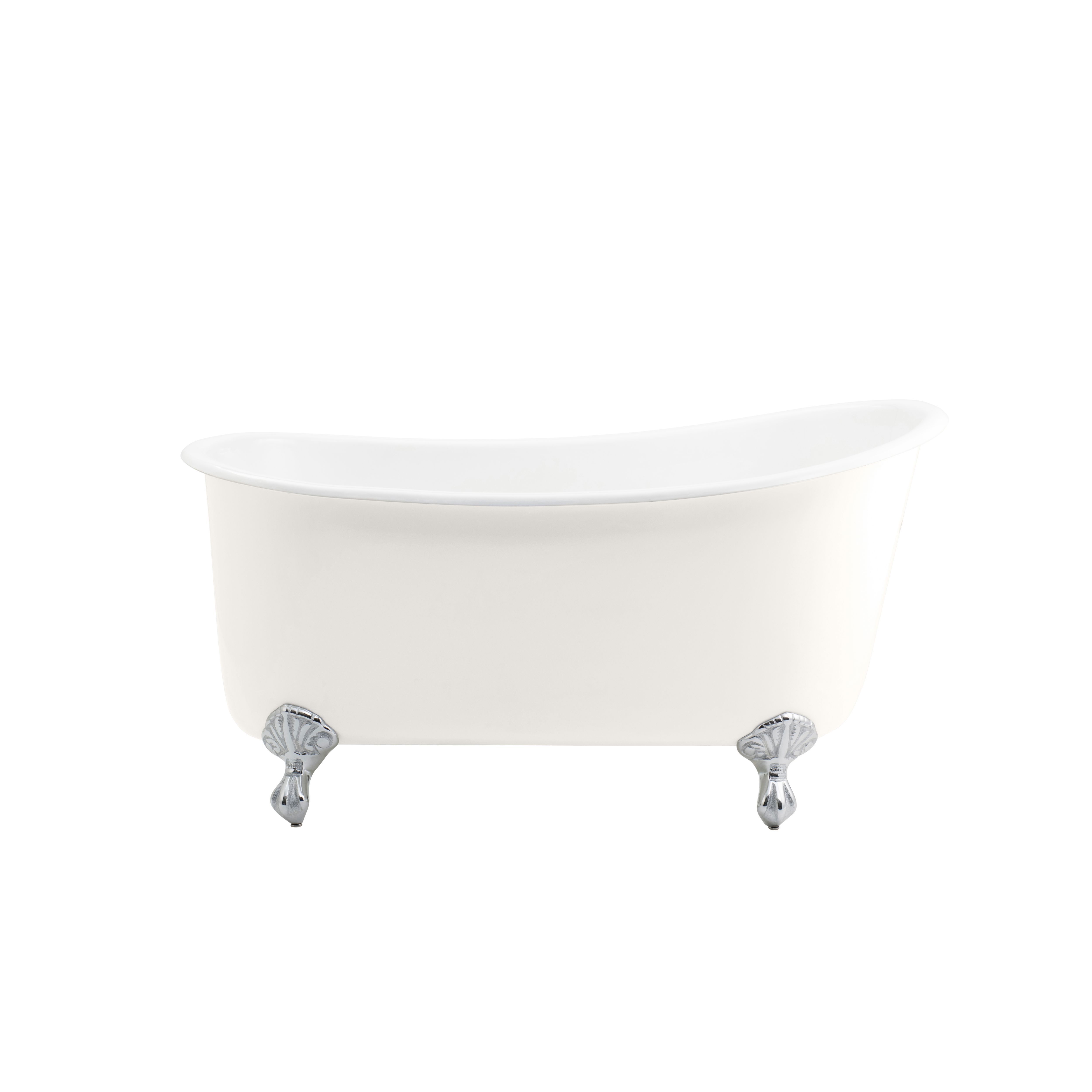 Arroll Ambrose Gloss White Single ended Bath (L)1370mm (W)740mm