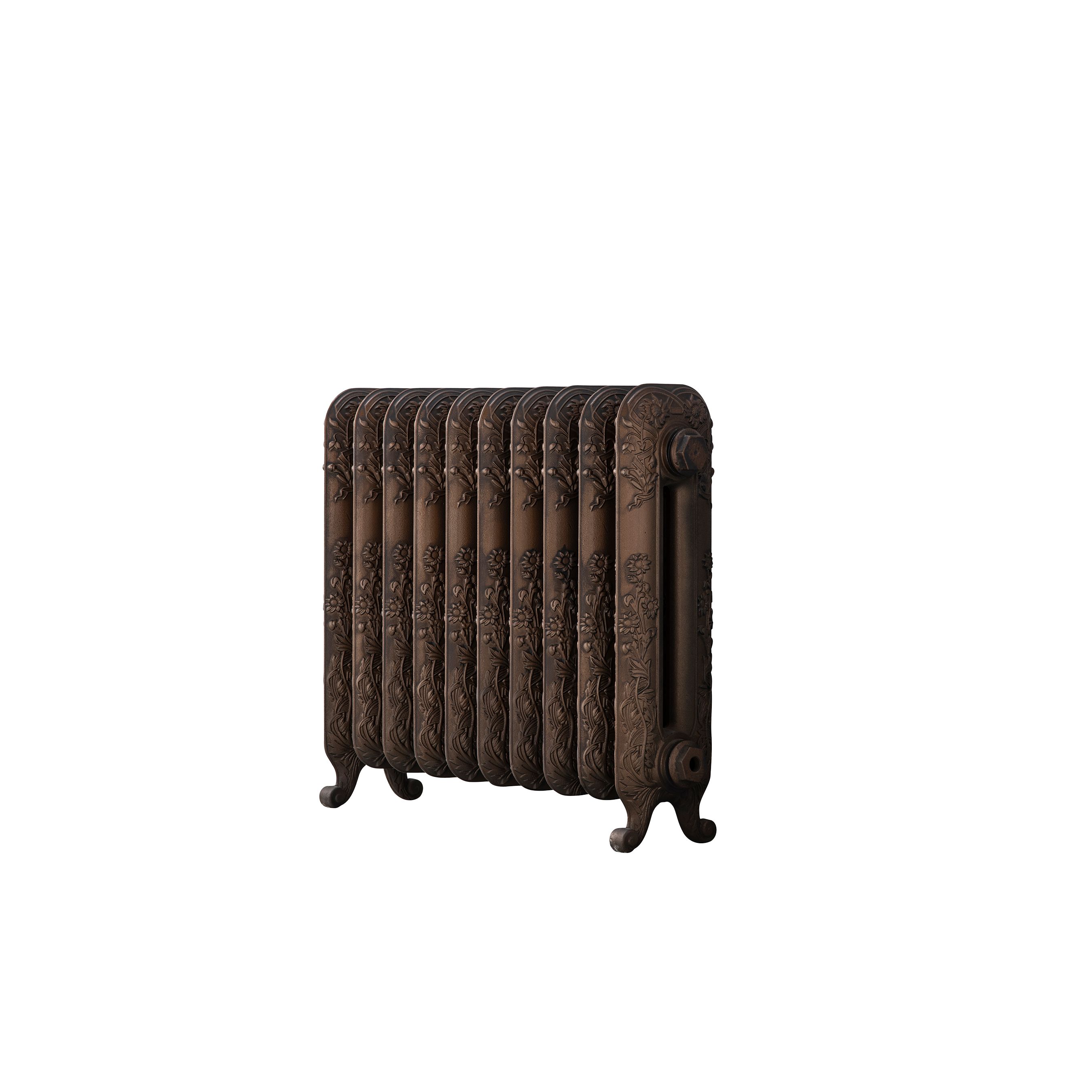 Arroll Daisy Cast iron Bronze 10 Column Radiator, (W)684mm x (H)597mm