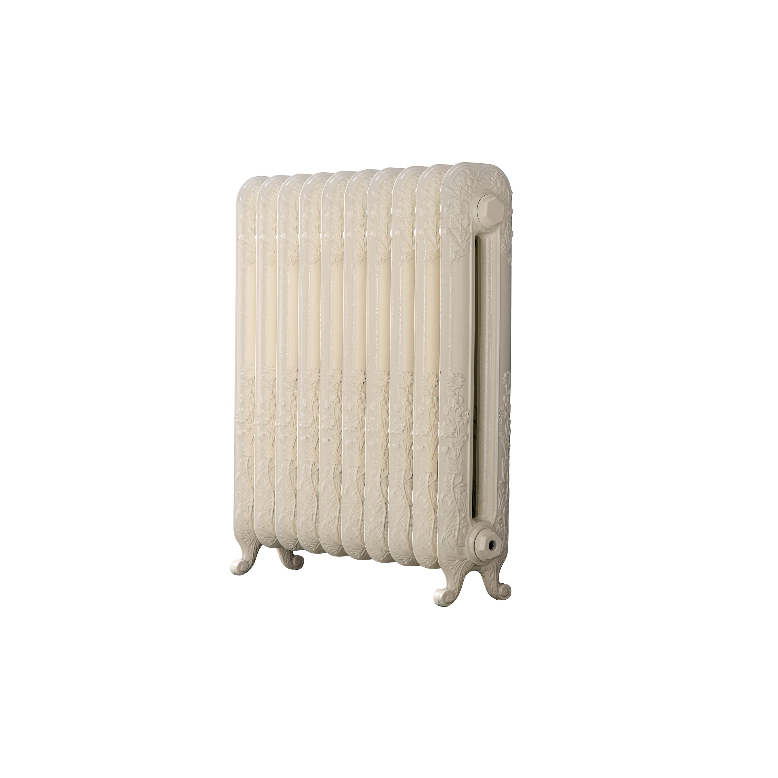 Arroll Daisy Cast iron Cream 10 Column Radiator, (W)684mm x (H)794mm