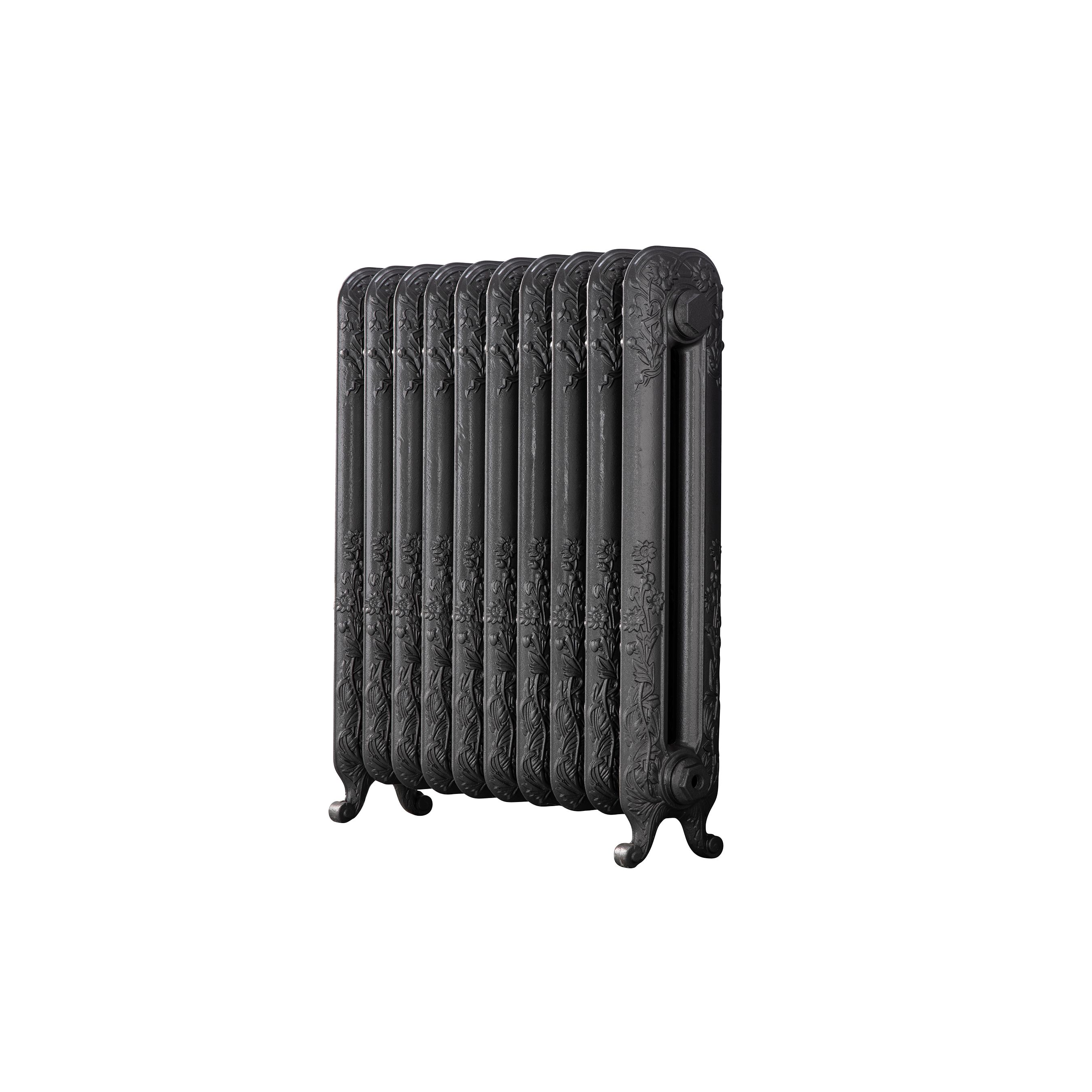 Arroll Daisy Cast iron Grey 10 Column Radiator, (W)684mm x (H)794mm