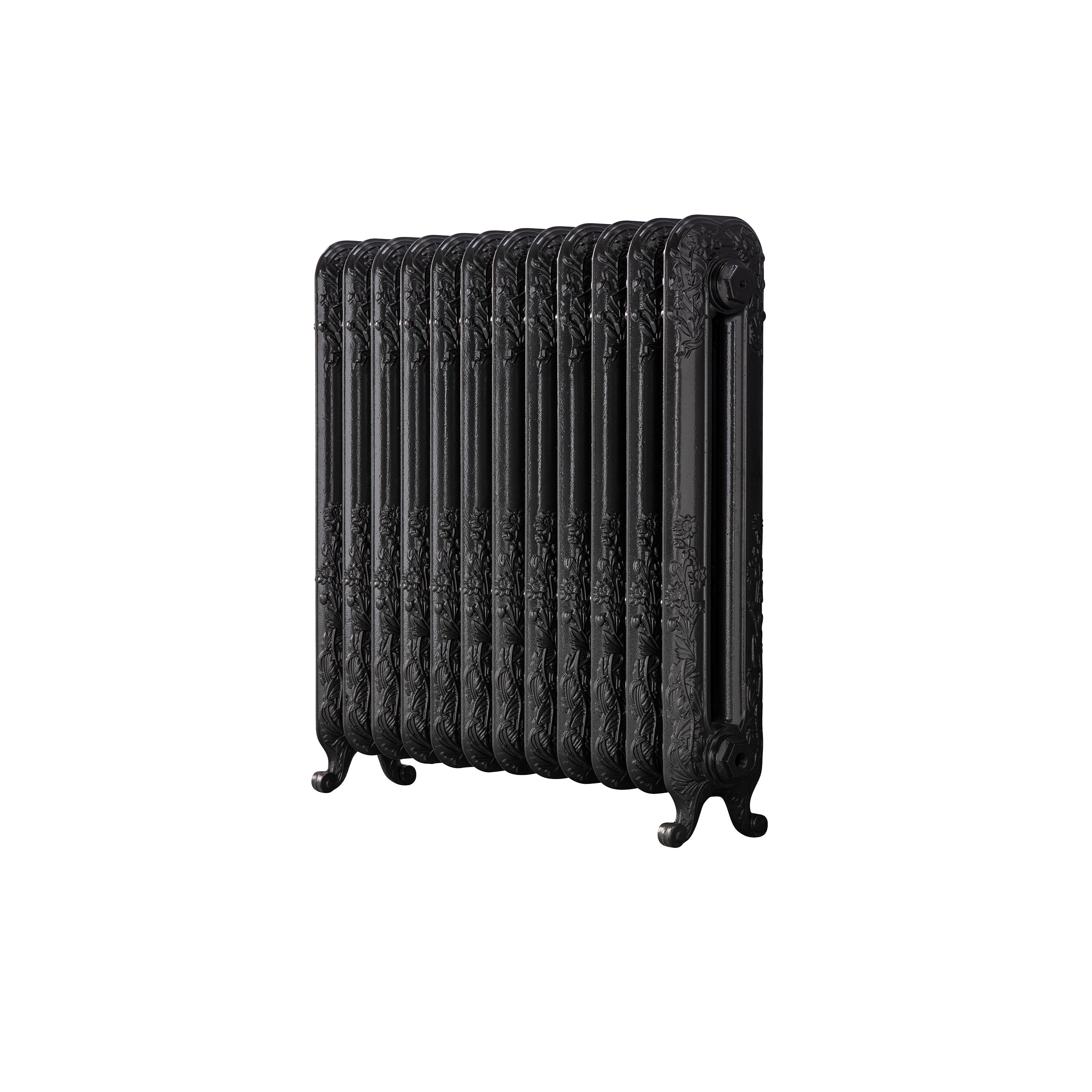 Arroll Daisy Cast iron Pewter 12 Column Radiator, (W)814mm x (H)794mm