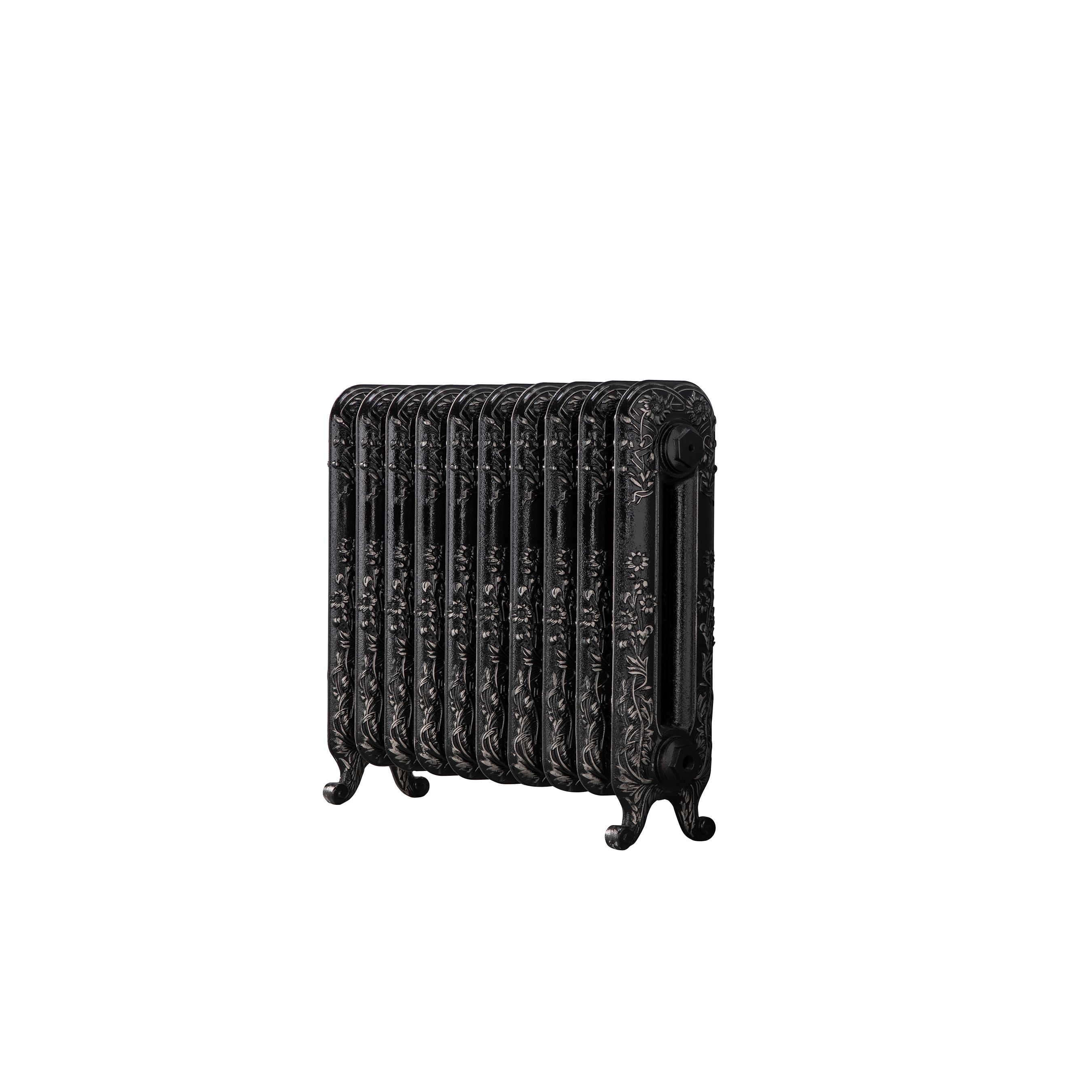 Arroll Daisy Cast iron Silver 10 Column Radiator, (W)684mm x (H)597mm