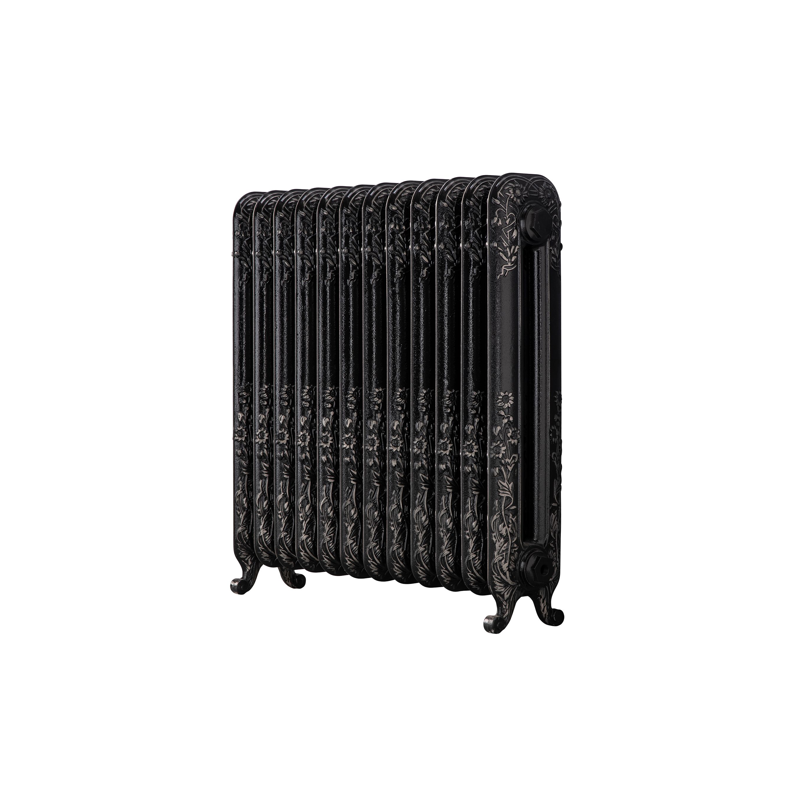 Arroll Daisy Cast iron Silver 12 Column Radiator, (W)814mm x (H)794mm