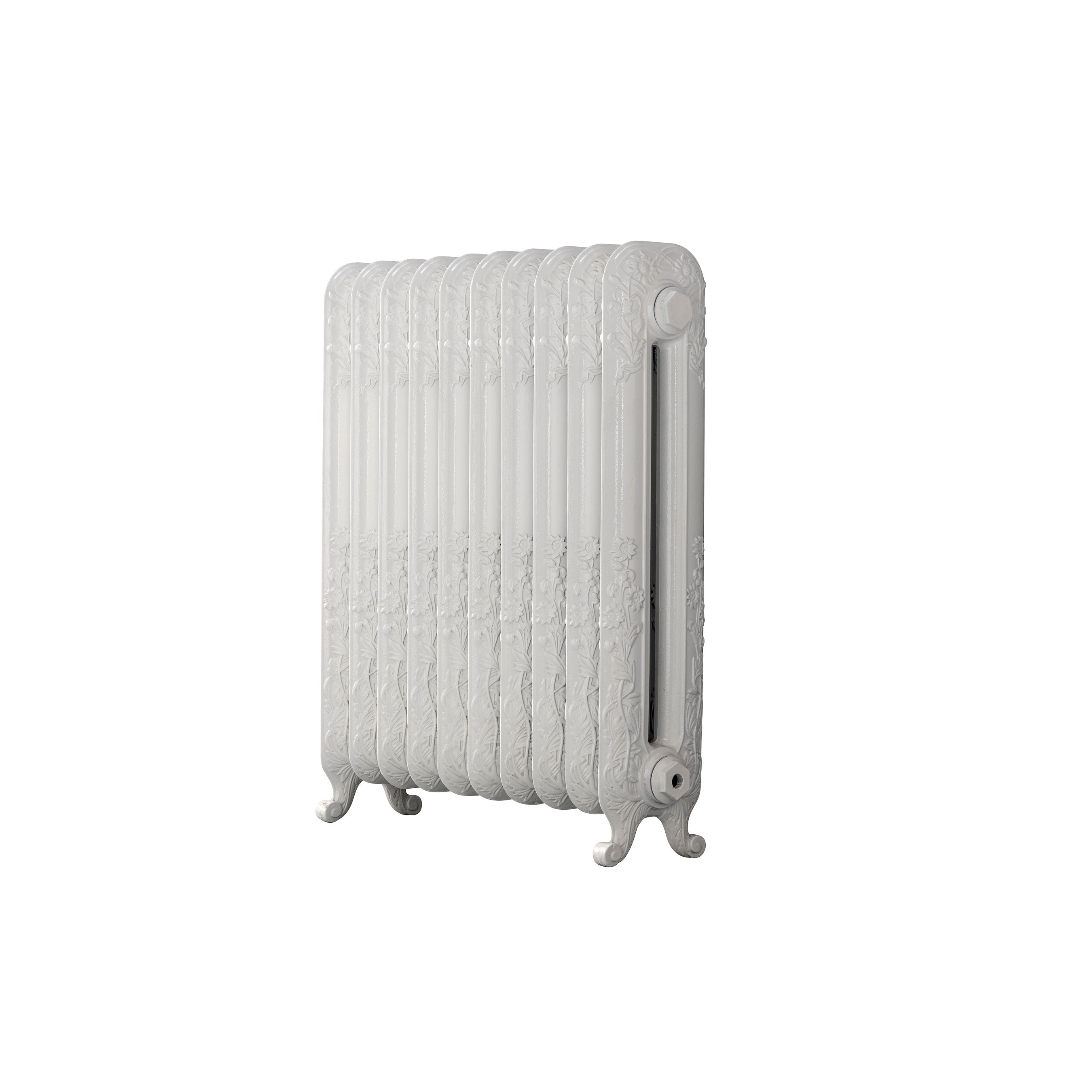 Arroll Daisy Cast iron White 10 Column Radiator, (W)684mm x (H)794mm