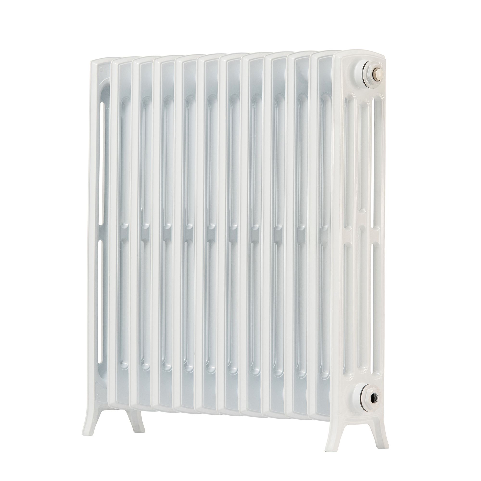 Arroll Edwardian Cast aluminium White 12 Column Radiator, (W)728mm x (H)750mm