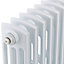 Arroll Edwardian Cast aluminium White 15 Column Radiator, (W)906mm x (H)450mm