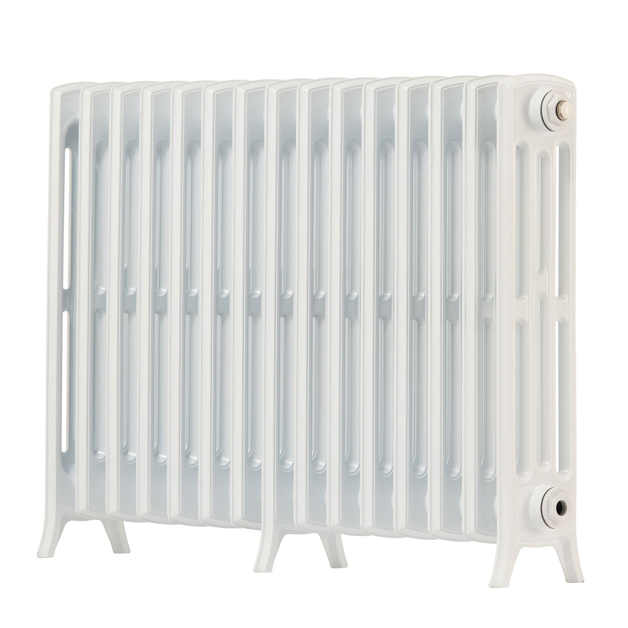 Arroll Edwardian Cast aluminium White 15 Column Radiator, (W)906mm x (H)650mm