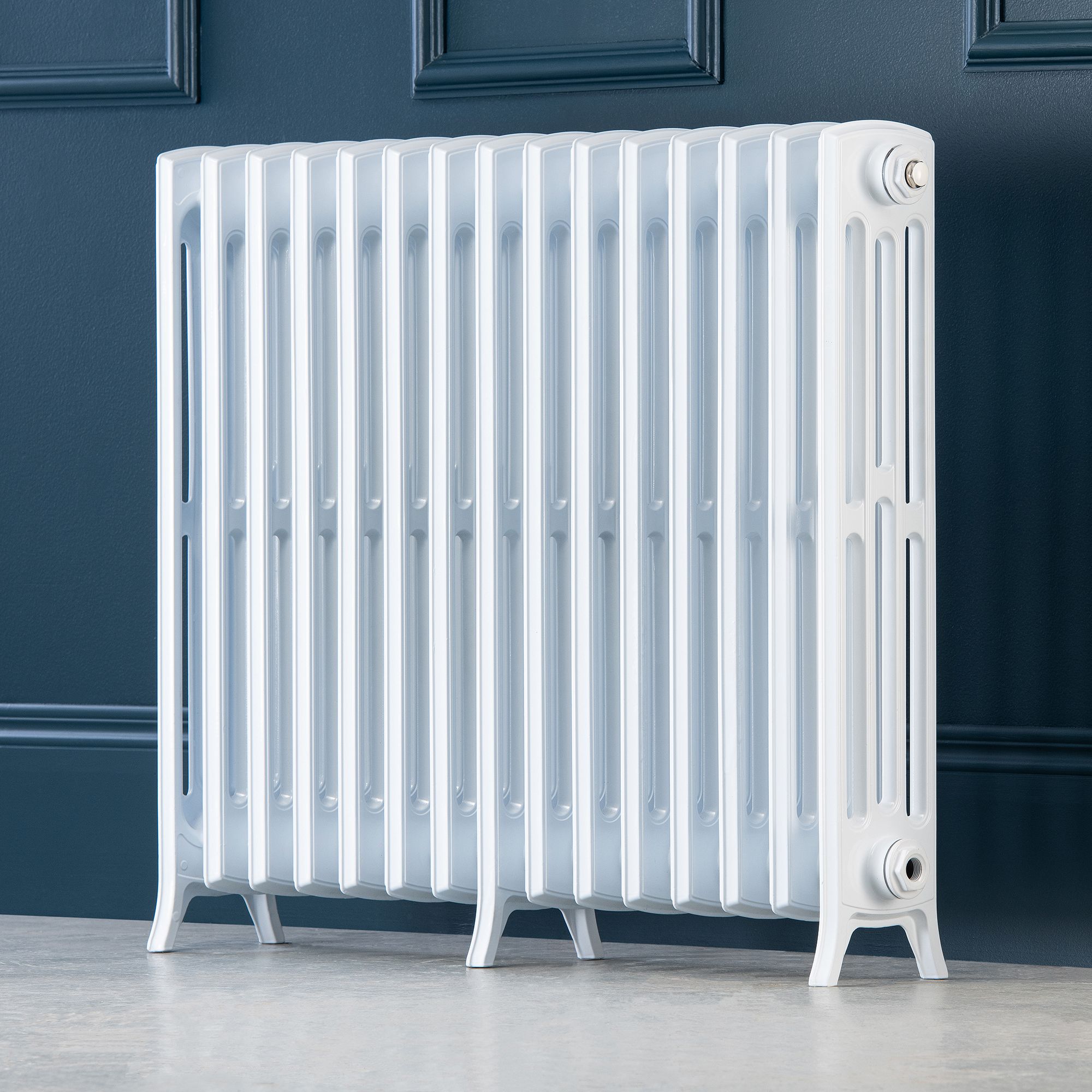 Arroll Edwardian Cast aluminium White 15 Column Radiator, (W)906mm x (H ...