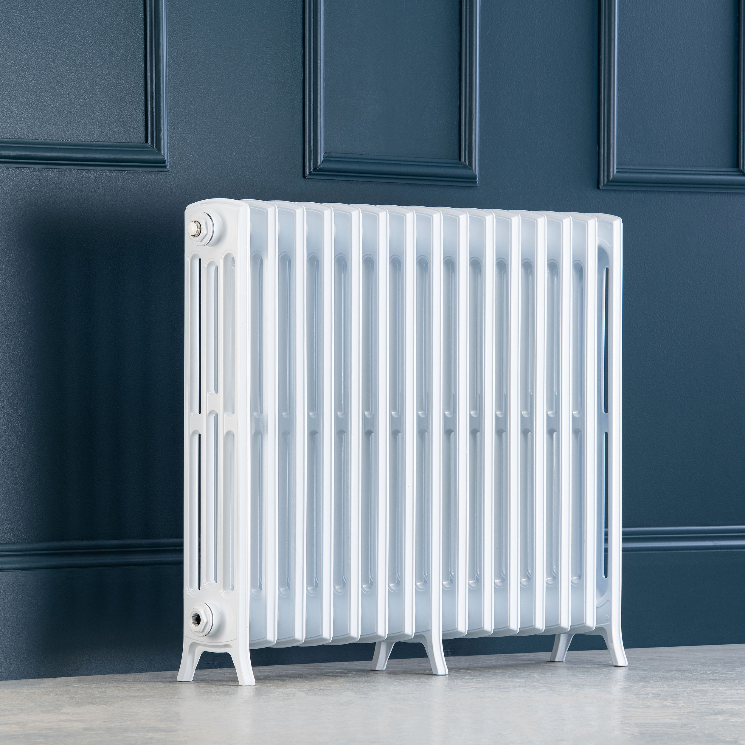 Arroll Edwardian Cast aluminium White 15 Column Radiator, (W)906mm x (H ...