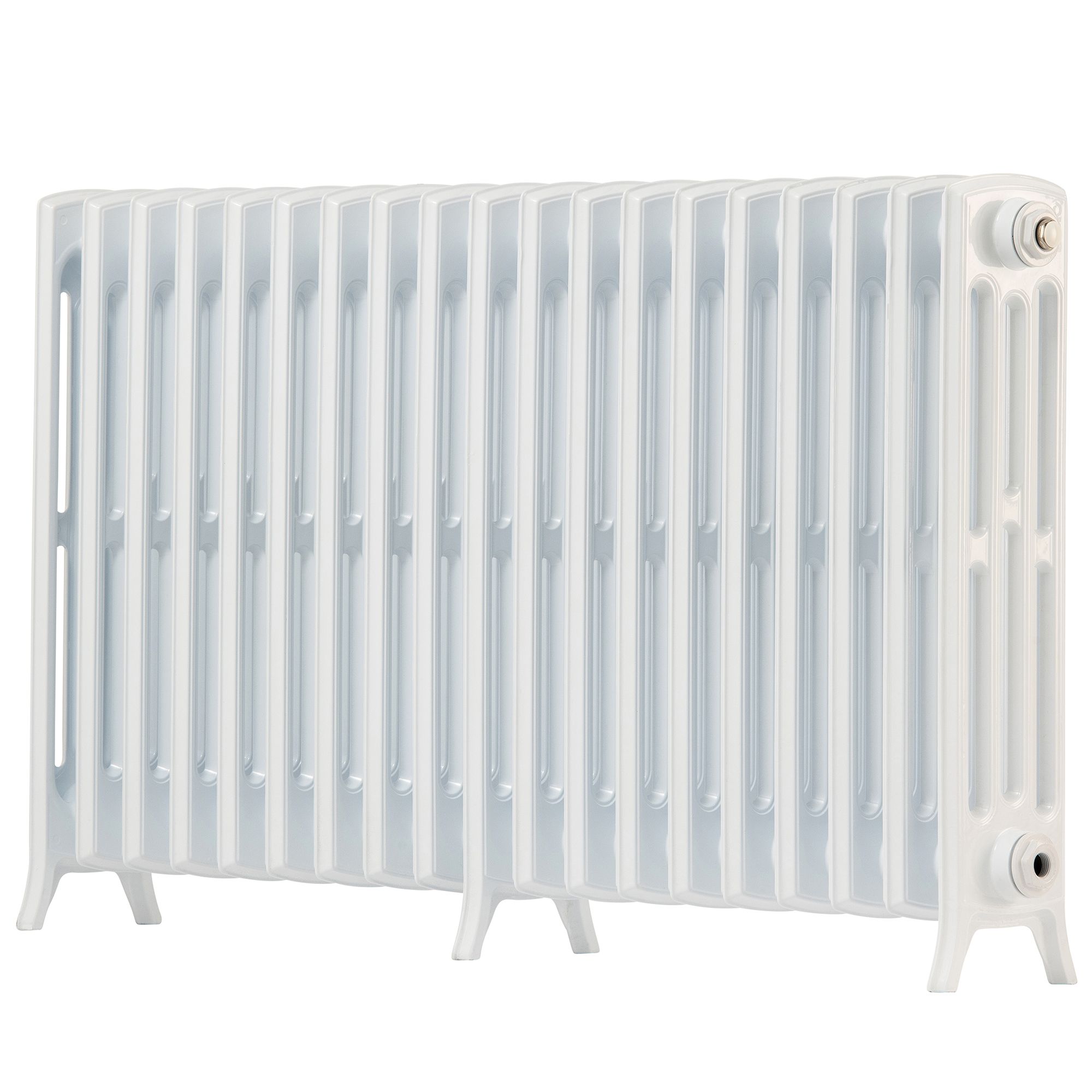 Arroll Edwardian Cast aluminium White 19 Column Radiator, (W)1142mm x (H)650mm