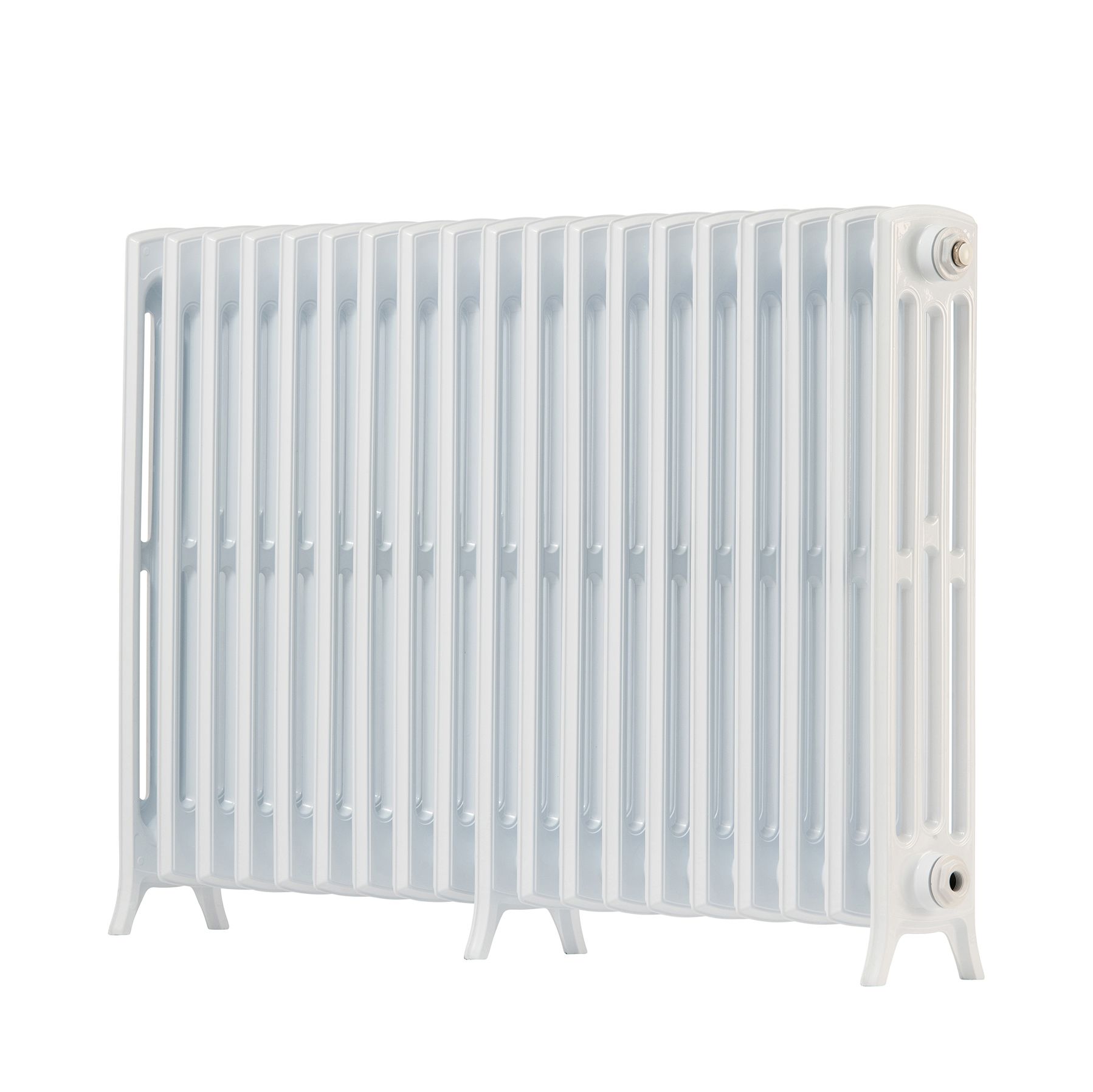 Arroll Edwardian Cast aluminium White 19 Column Radiator, (W)1142mm x (H)750mm