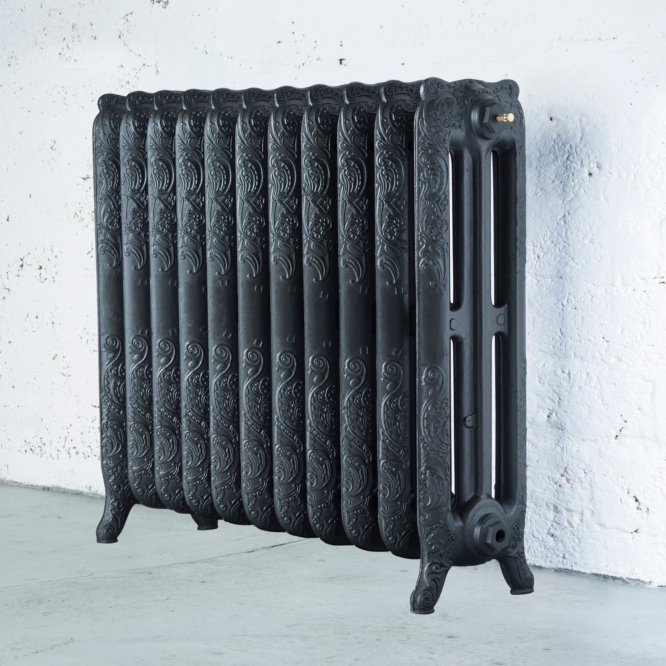 Arroll Montmartre Anthracite 3 Column Radiator, (W)914mm x (H)760mm