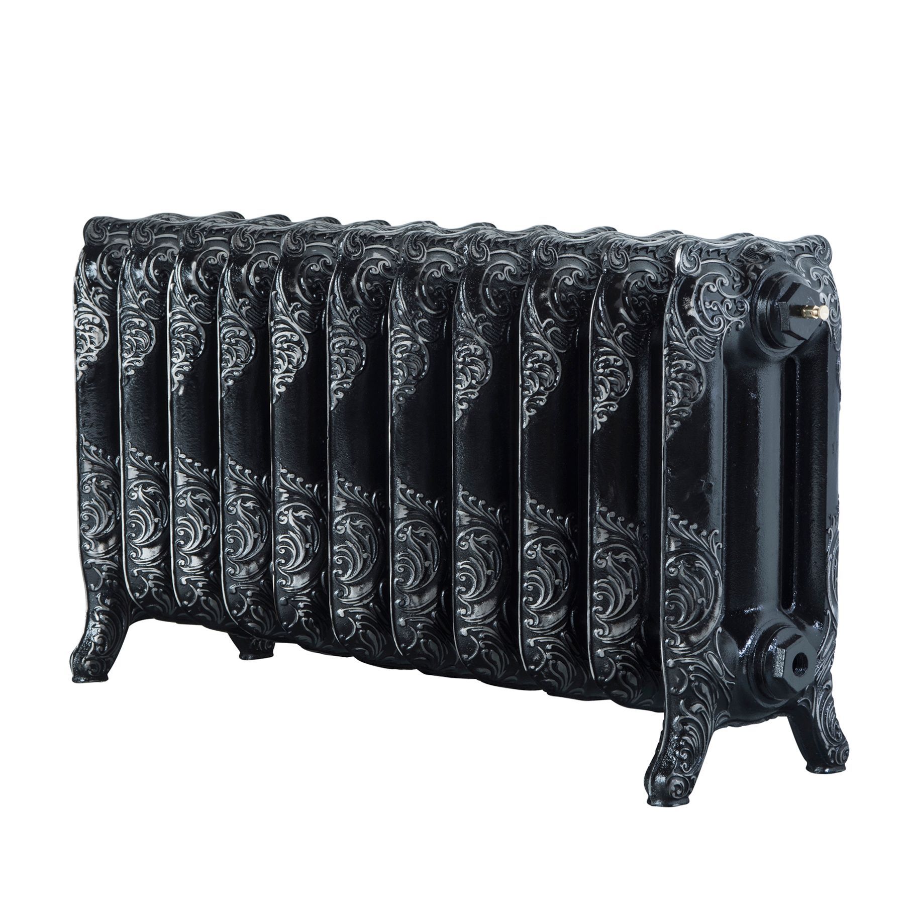 Arroll Montmartre Black 3 Column Radiator, (W)914mm x (H)470mm