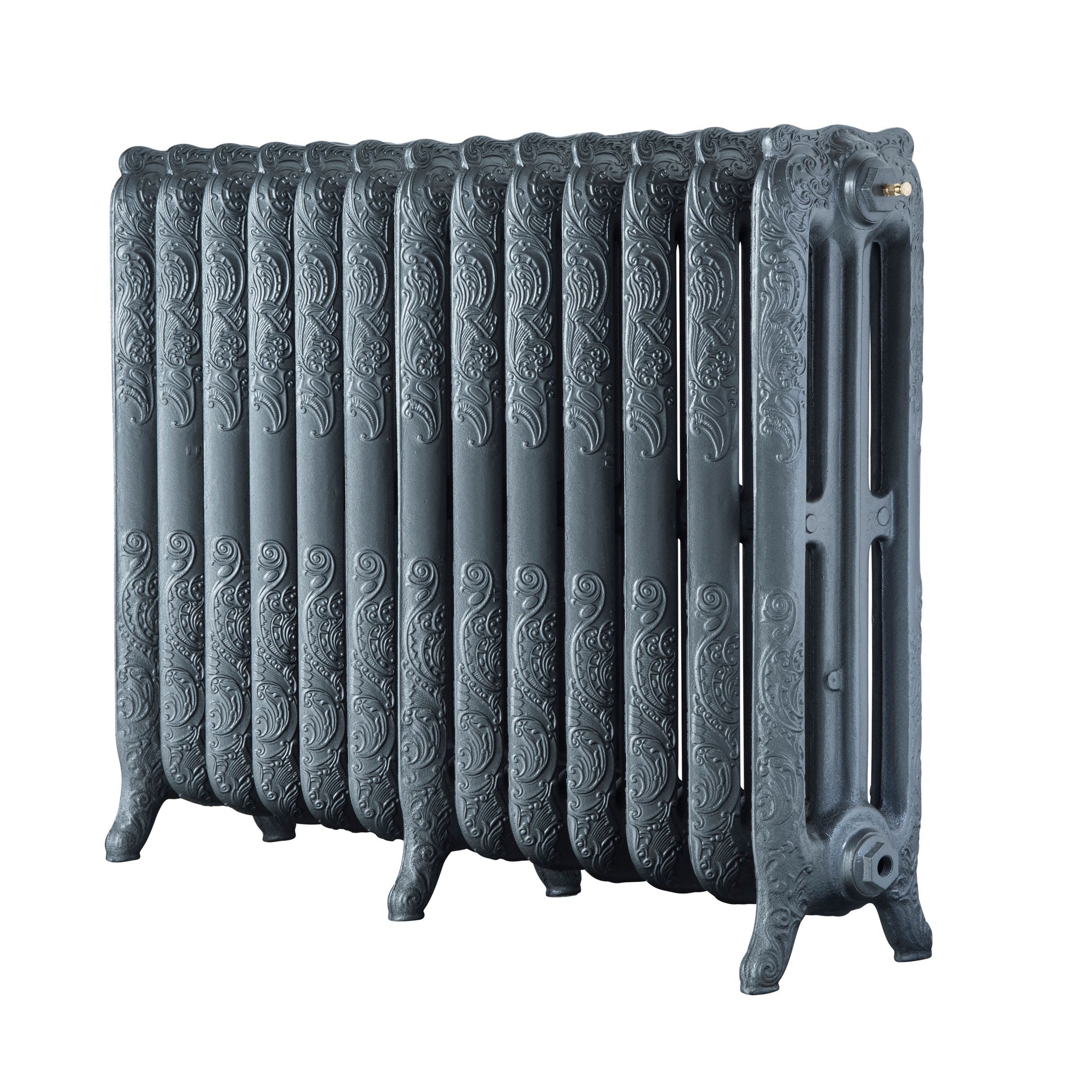 Arroll Montmartre Cast grey 3 Column Radiator, (W)1074mm x (H)760mm