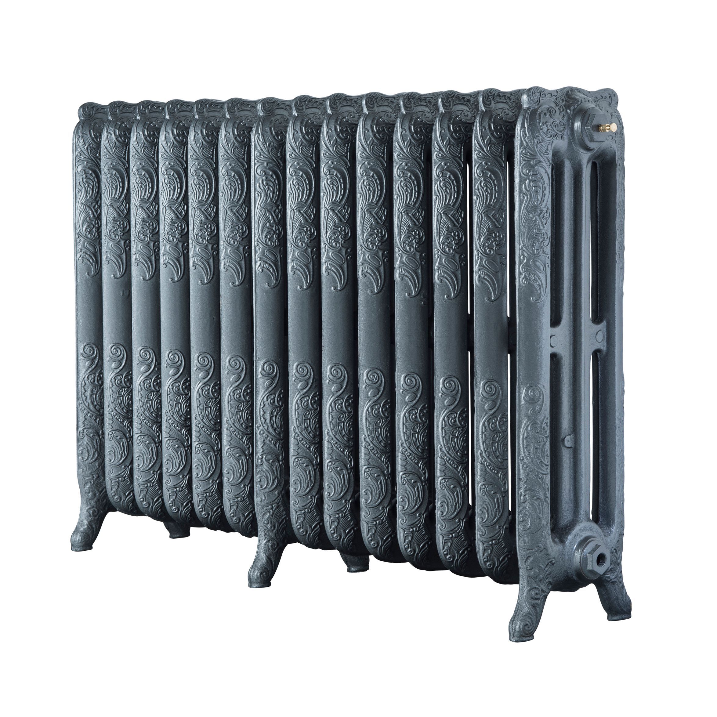 Arroll Montmartre Cast grey 3 Column Radiator, (W)1154mm x (H)760mm
