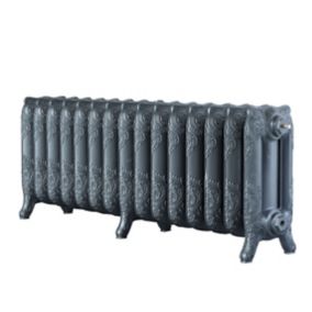 Arroll Montmartre Cast grey 3 Column Radiator, (W)1234mm x (H)470mm