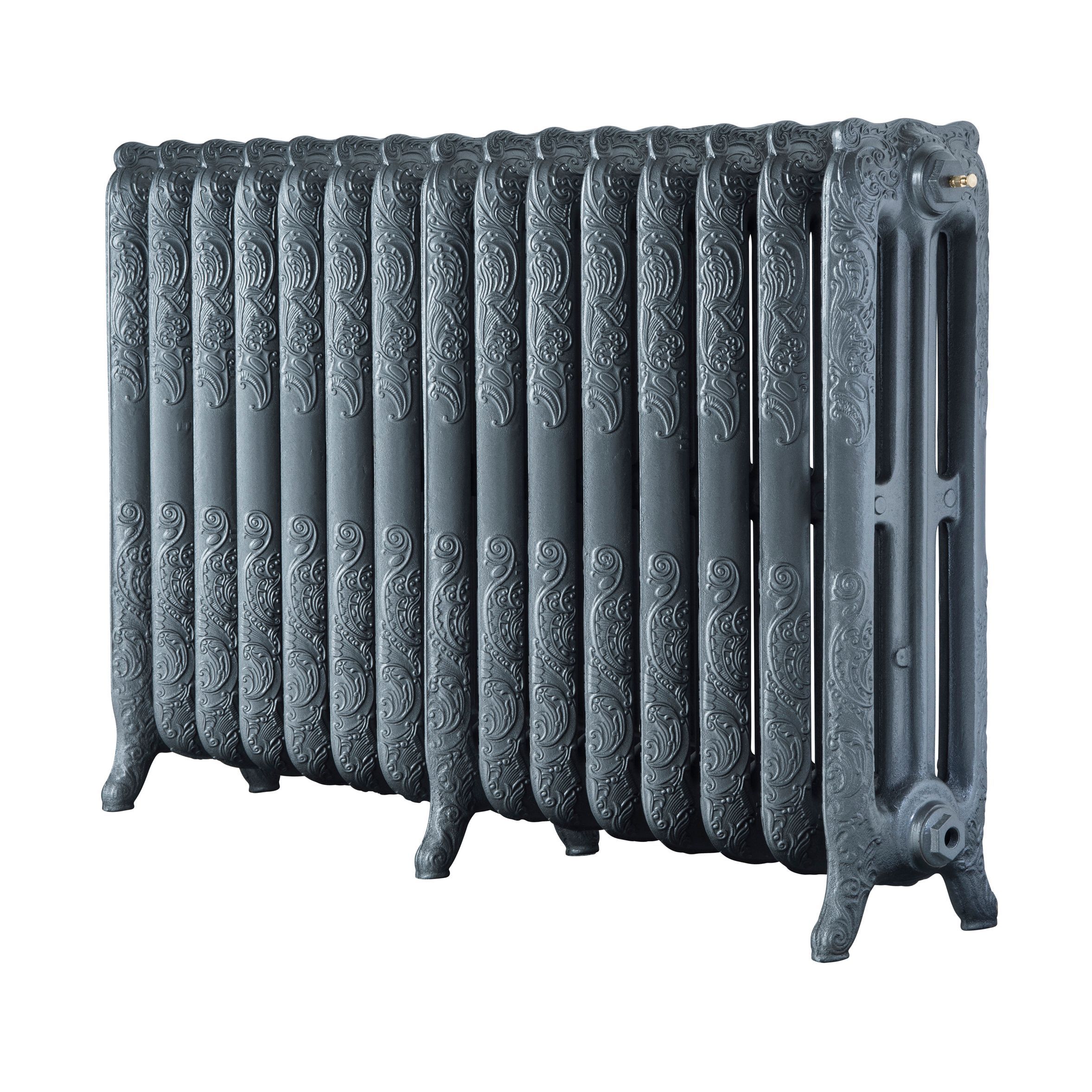 Arroll Montmartre Cast grey 3 Column Radiator, (W)1234mm x (H)760mm