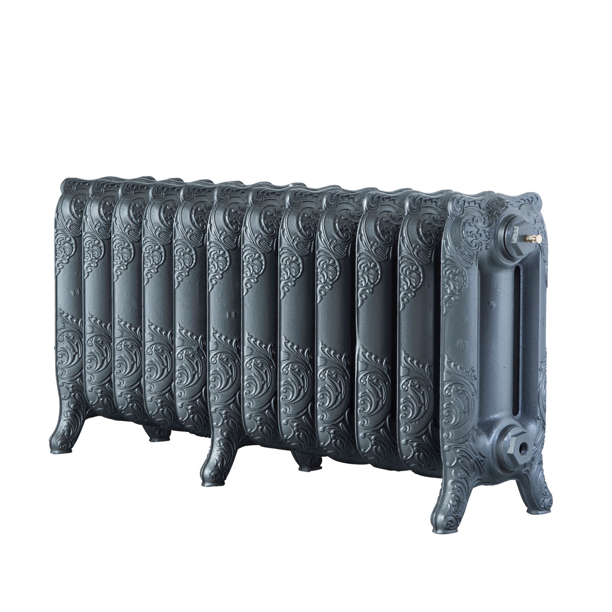 Arroll Montmartre Cast grey 3 Column Radiator, (W)994mm x (H)470mm