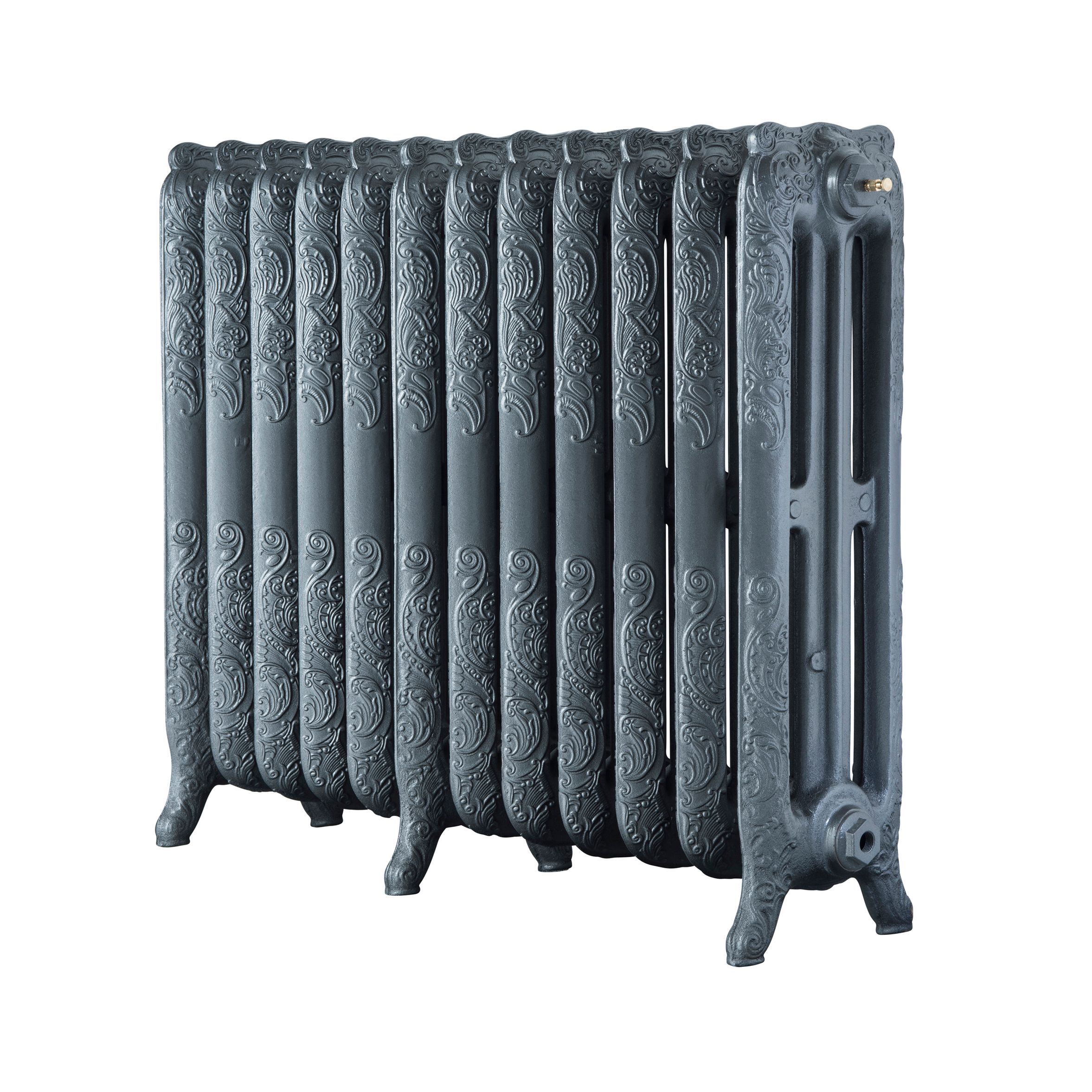 Arroll Montmartre Cast grey 3 Column Radiator, (W)994mm x (H)760mm