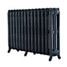 Arroll Montmartre Flat panel 3 Column Radiator, Black primer (W)1154mm (H)760mm