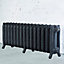 Arroll Montmartre Flat panel 3 Column Radiator, Black primer (W)1234mm (H)470mm