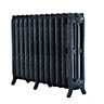 Arroll Montmartre Flat panel 3 Column Radiator, Black primer (W)994mm (H)760mm
