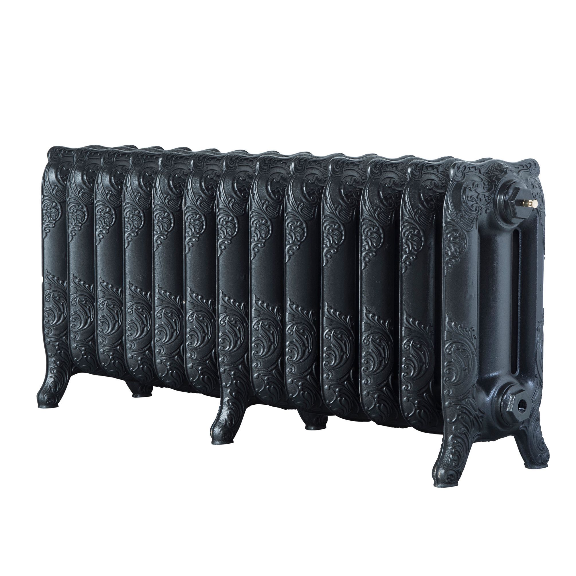 Arroll Montmartre Pewter 3 Column Radiator, (W)1074mm x (H)470mm