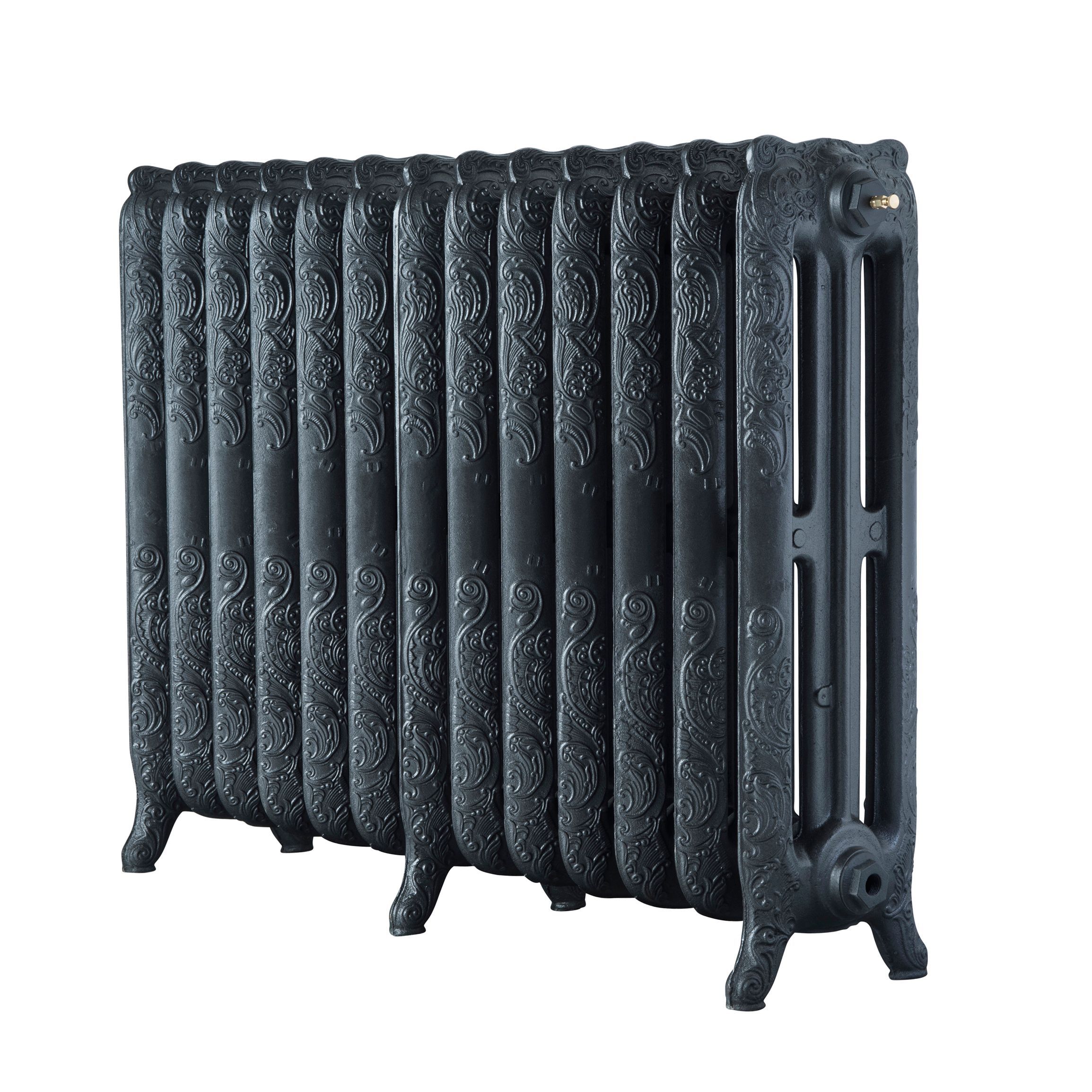 Arroll Montmartre Pewter 3 Column Radiator, (W)1074mm x (H)760mm
